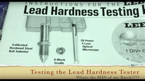 lee hardness tester review|lee lead hardness tester instructions.